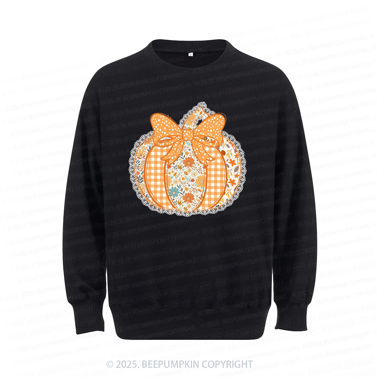 Preppy Floral Fall Pumpkin Sweatshirt Beepumpkin