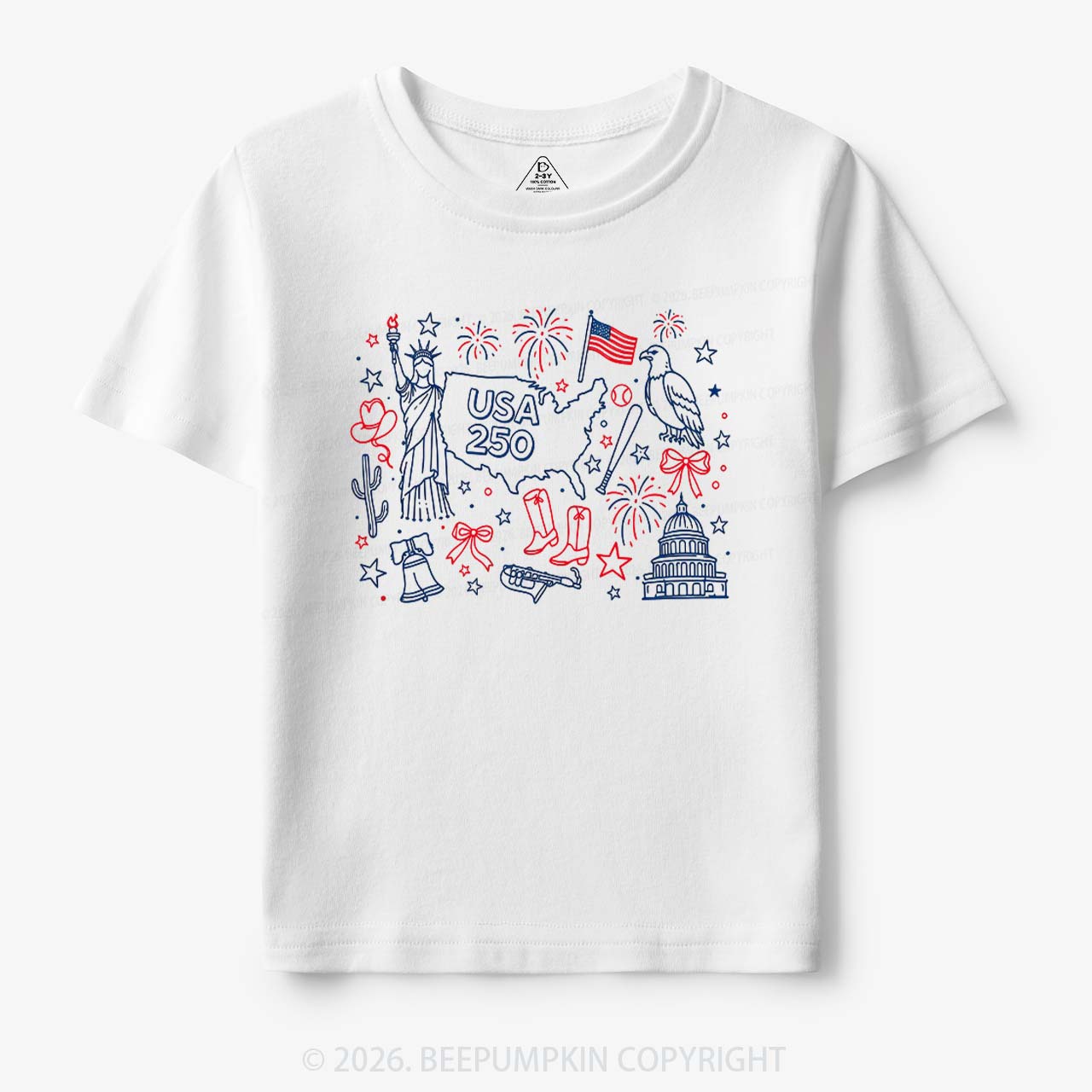 Retro Celebrate 250th Anniversary Toddler&Kid's Tees