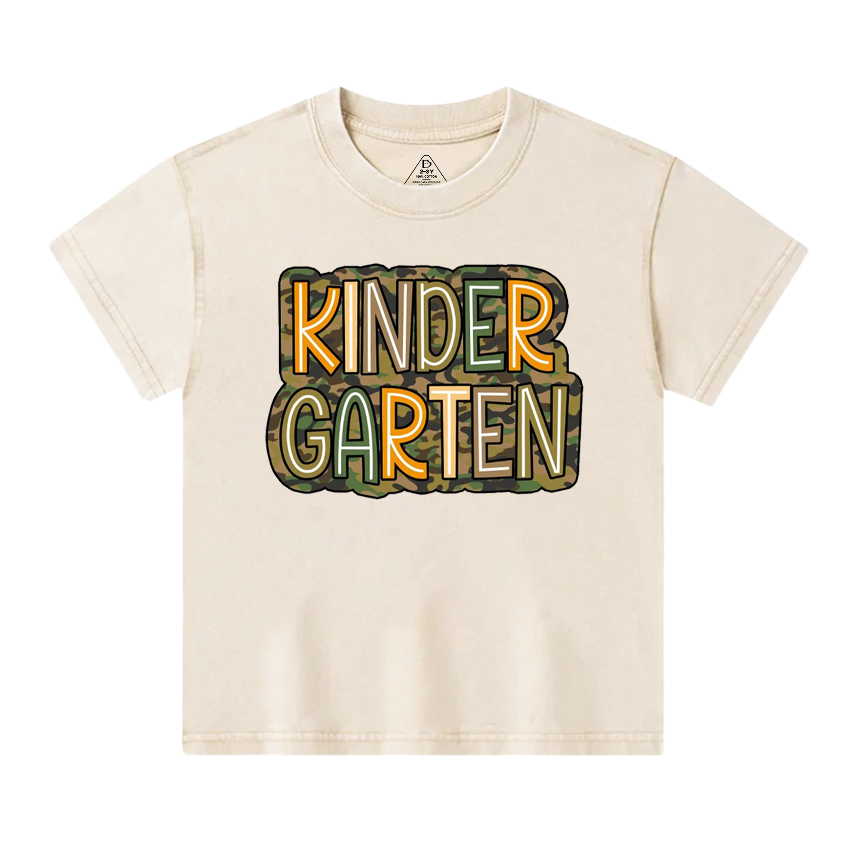 Personalized Camouflage Grade Toddler&Kids Washed Tees