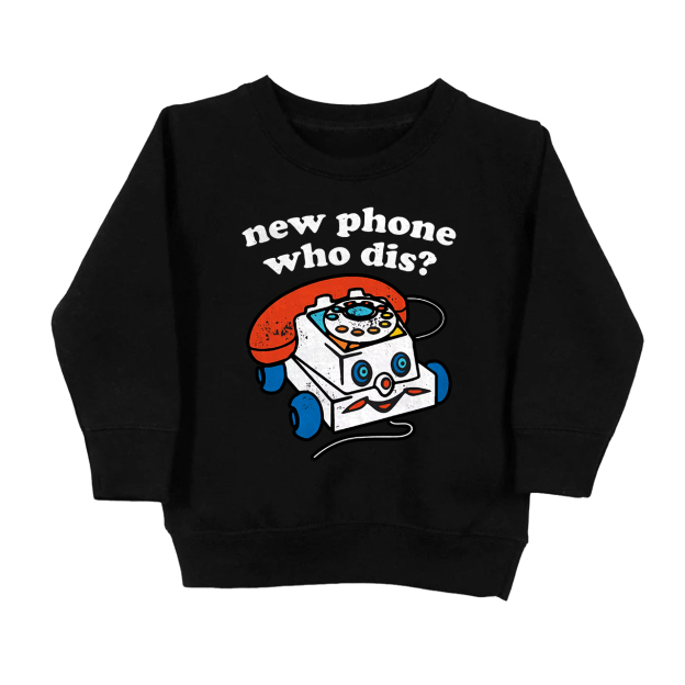 New Phone Who Dis Kids Sweatshirt
