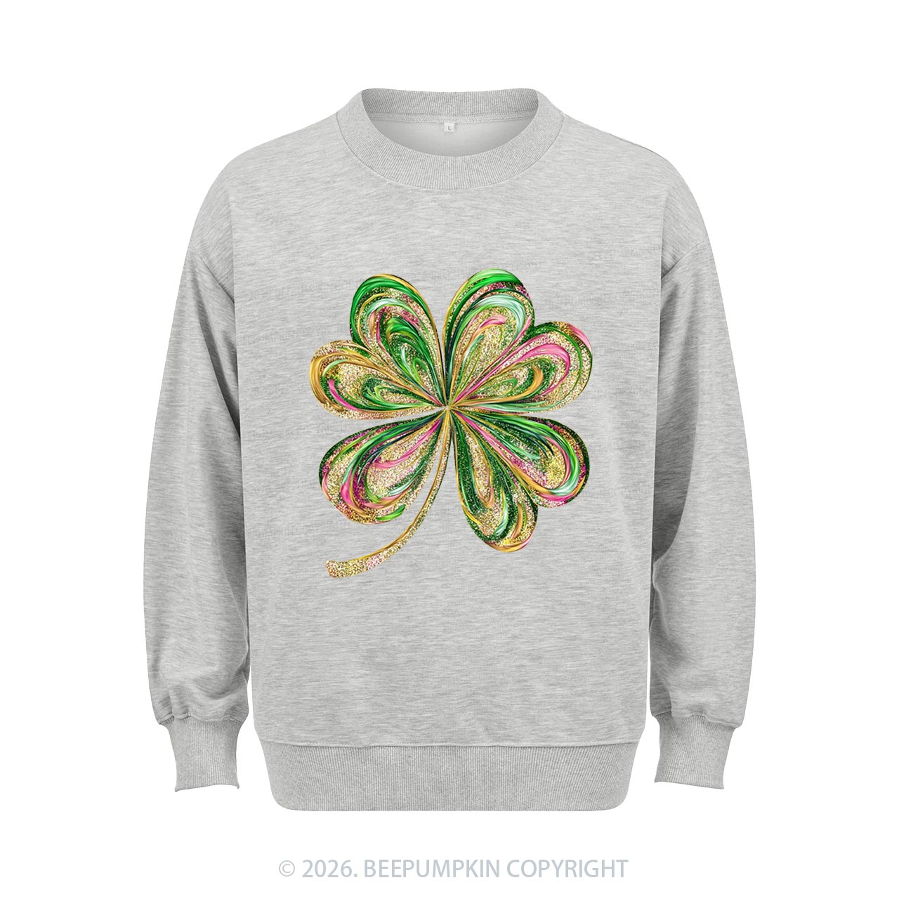 Retro Lucky Shamrock St Patrick's Day Aldult Sweatshirt