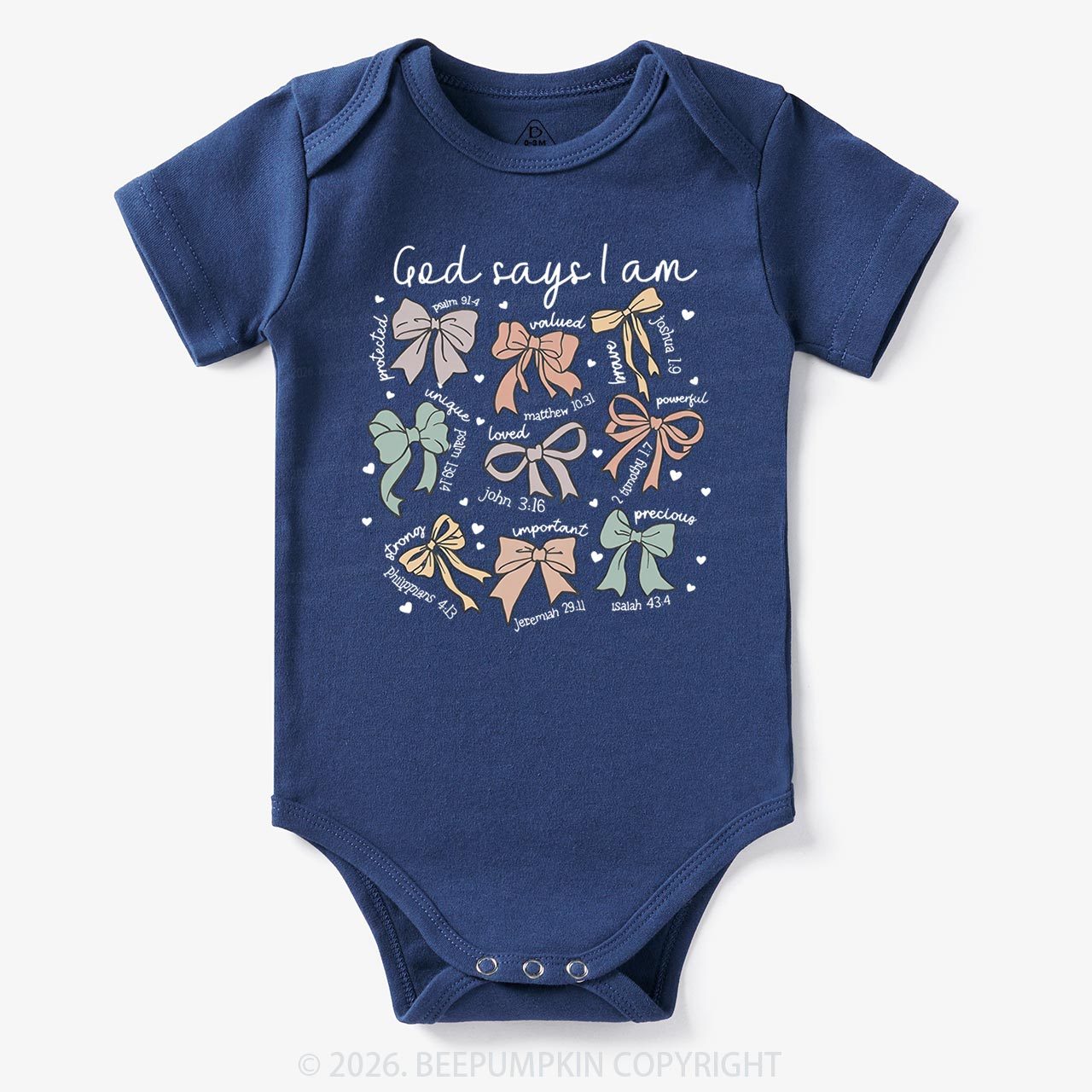 Jesus Gifts God Says I Am Girl Baby Bodysuit
