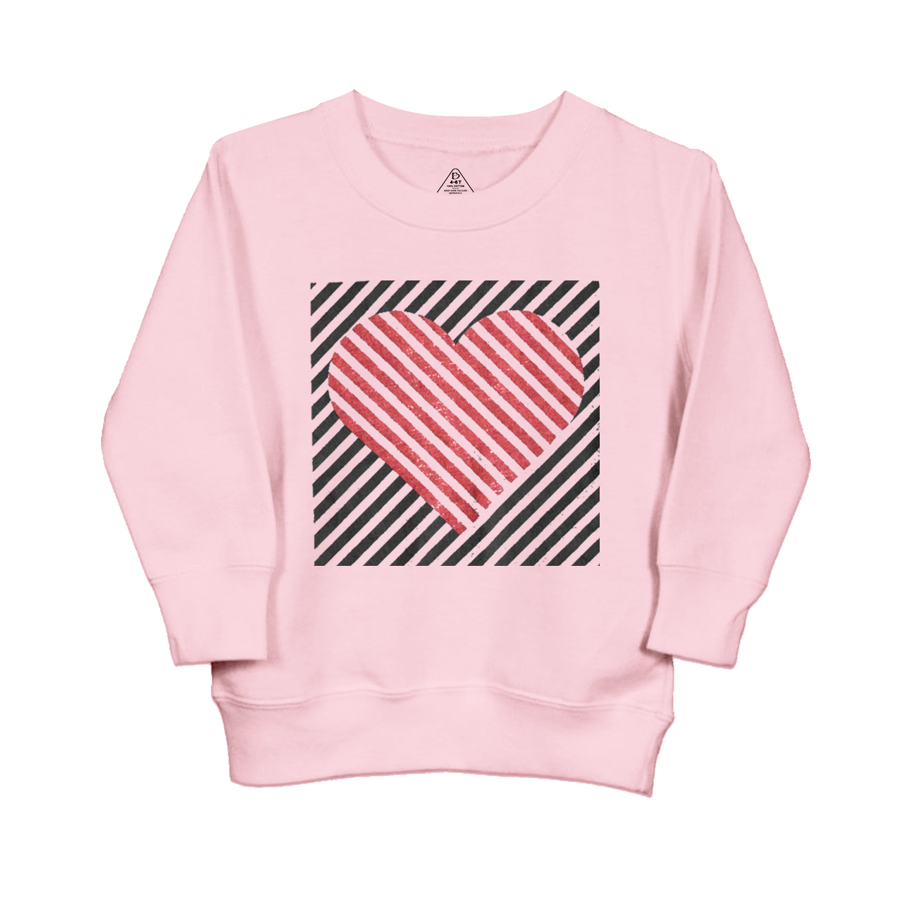 Stripe Heart Valentine Kids Sweatshirt