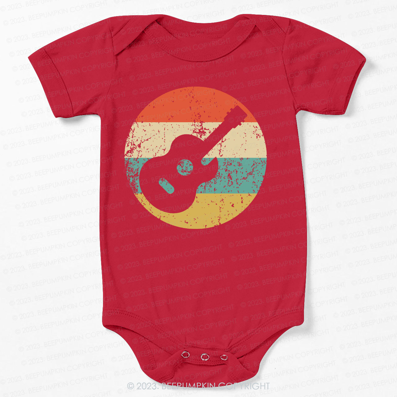 Retro Guitar Icon Bodysuit For Baby