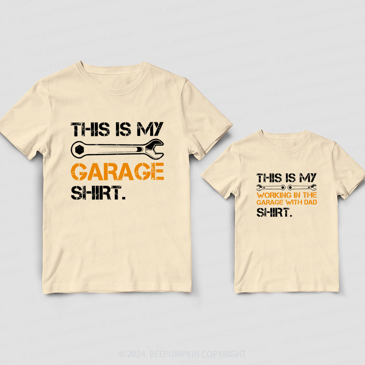 This Is My Working In The Garage With Dad Daddy And Me Matching Shirt