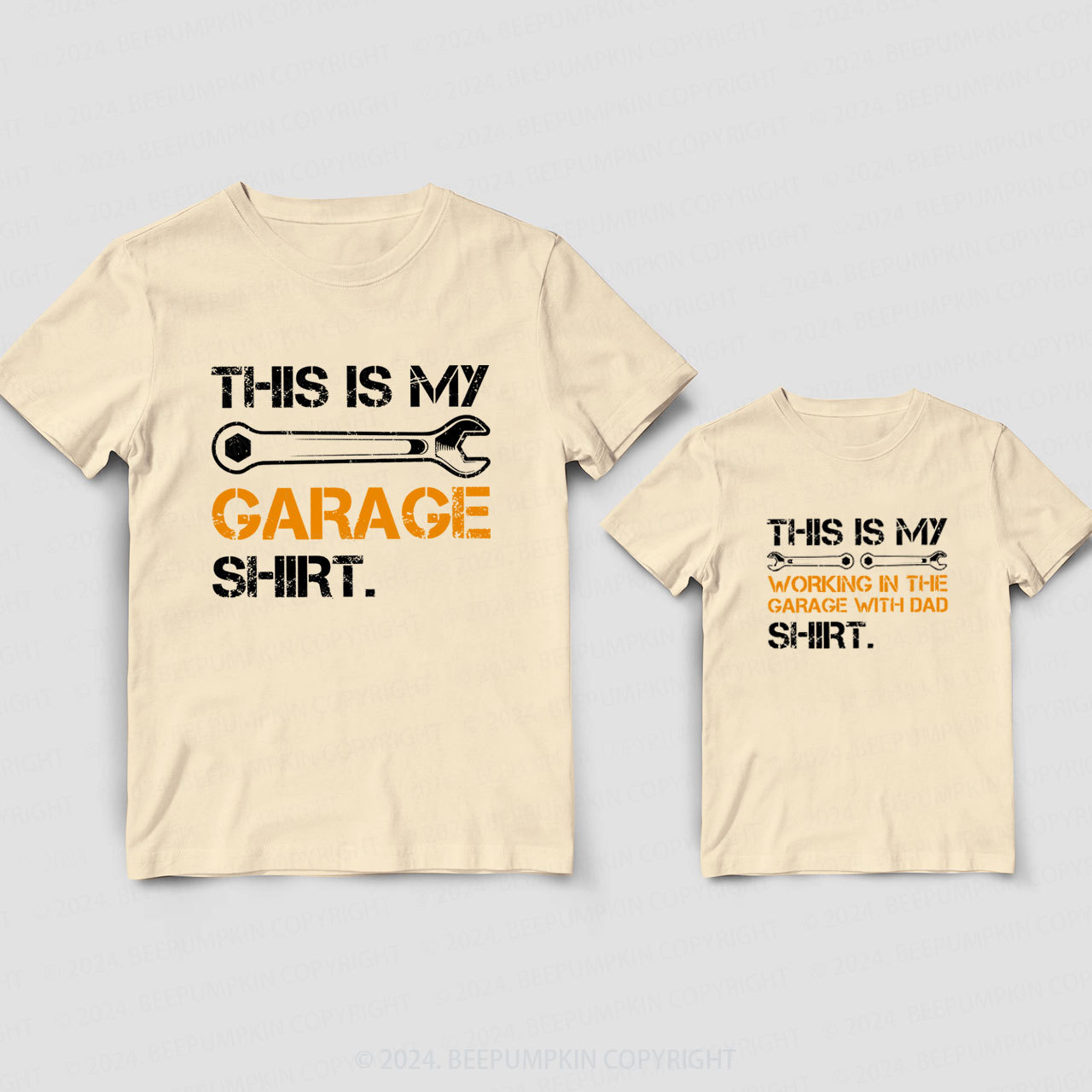 This Is My Working In The Garage With Dad Daddy And Me Matching Shirt