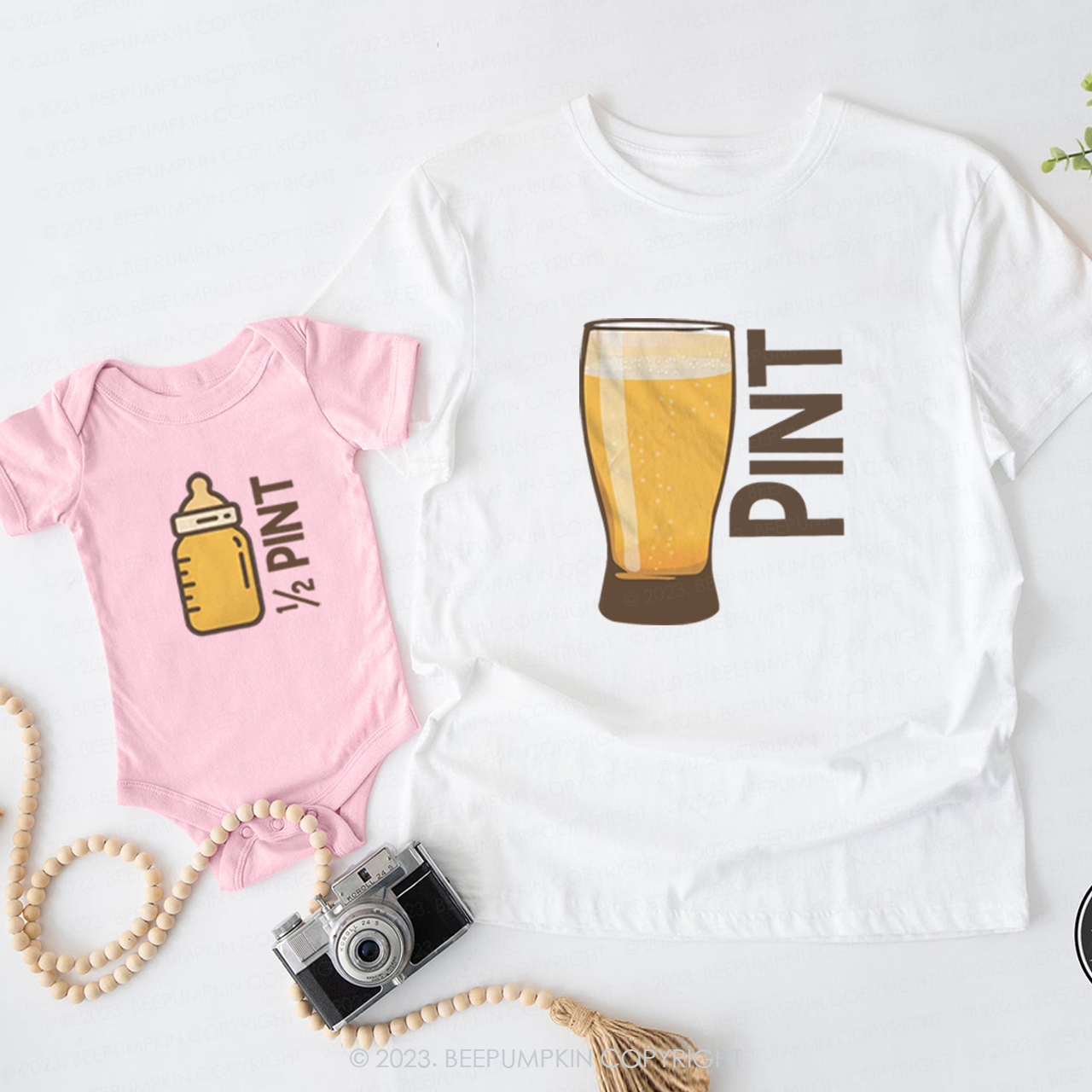 Pint Half Pint Dad & Me Matching T-Shirts