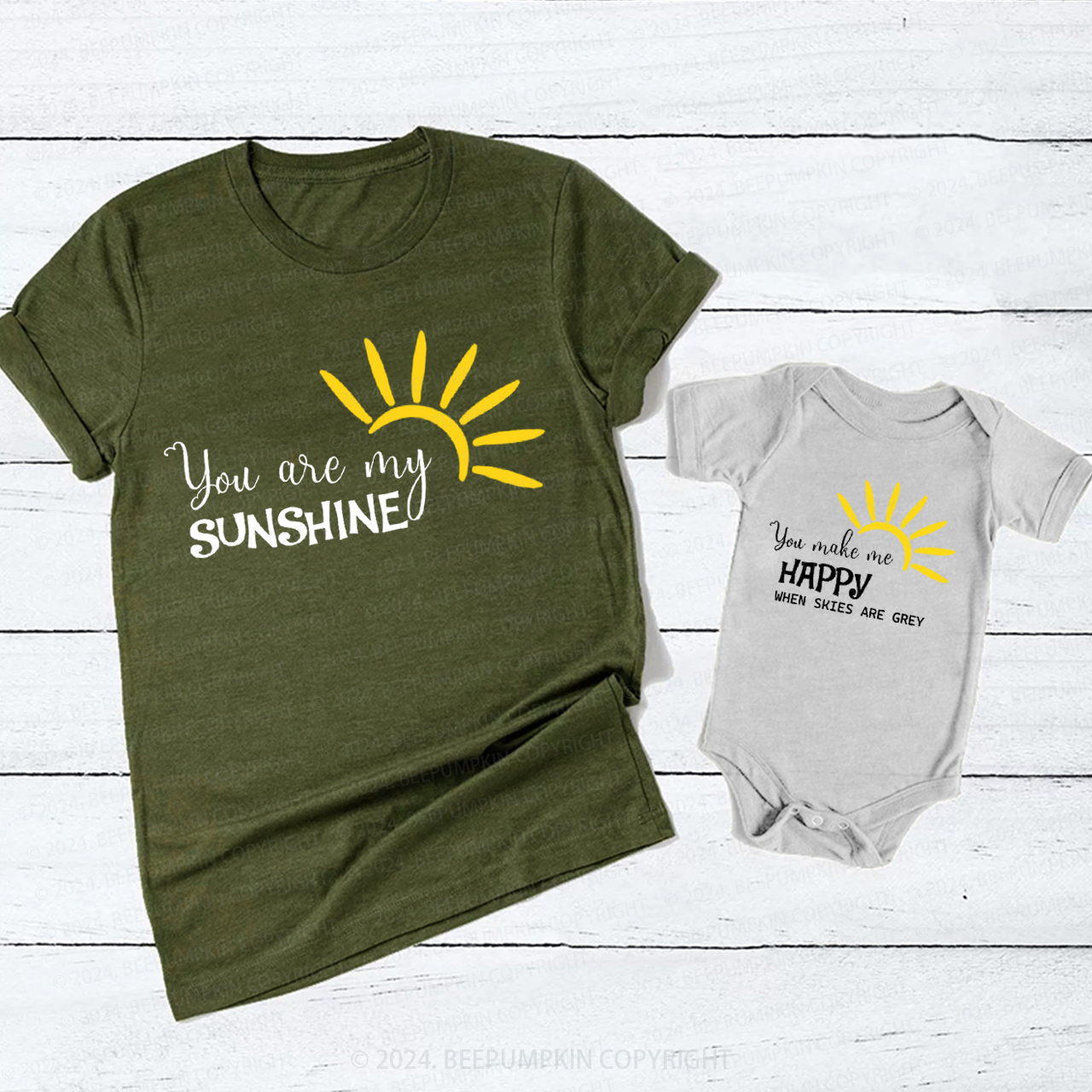 You Are My SunshineT-Shirts For Mom&Me