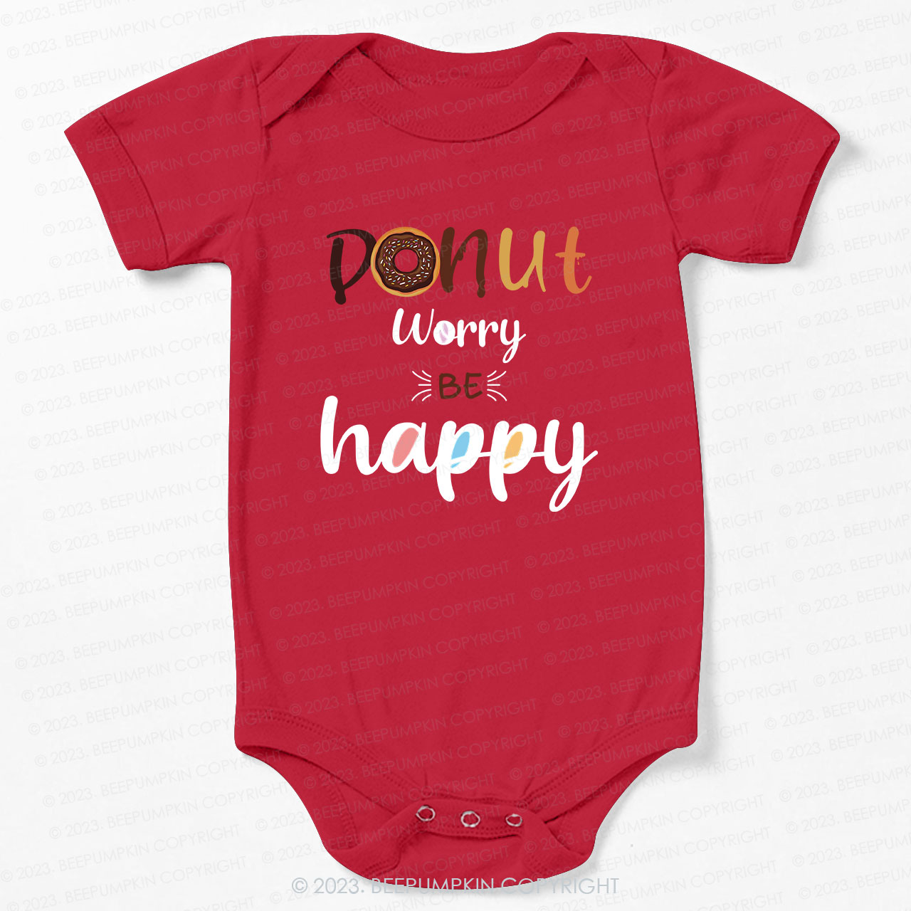 Donut Worry Be Happy Bodysuit For Baby 