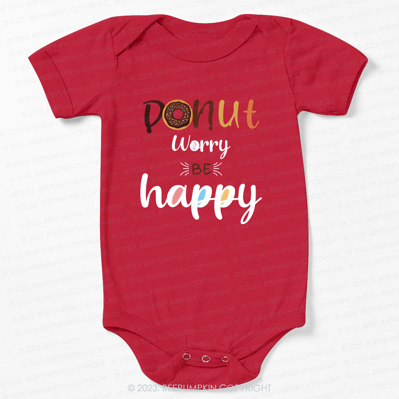 Donut Worry Be Happy Bodysuit For Baby 