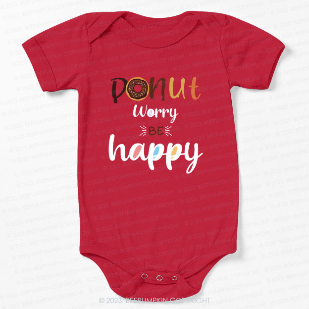 Donut Worry Be Happy Bodysuit For Baby 