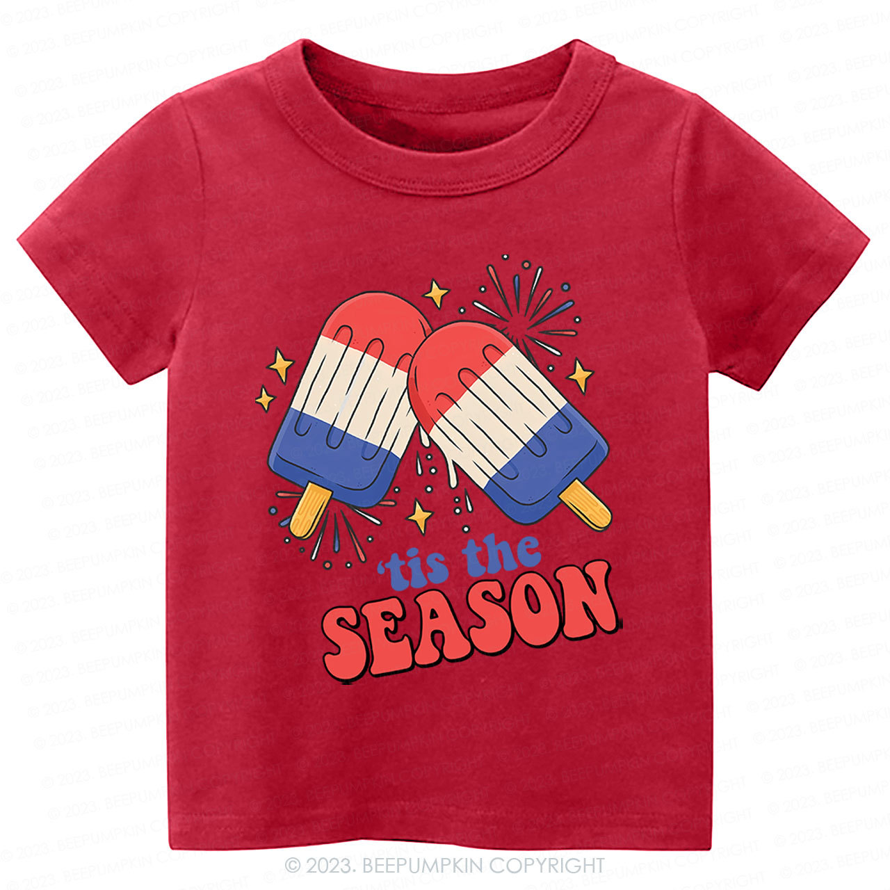 Fireworks Ice Cream Independence Day Kids Shirts