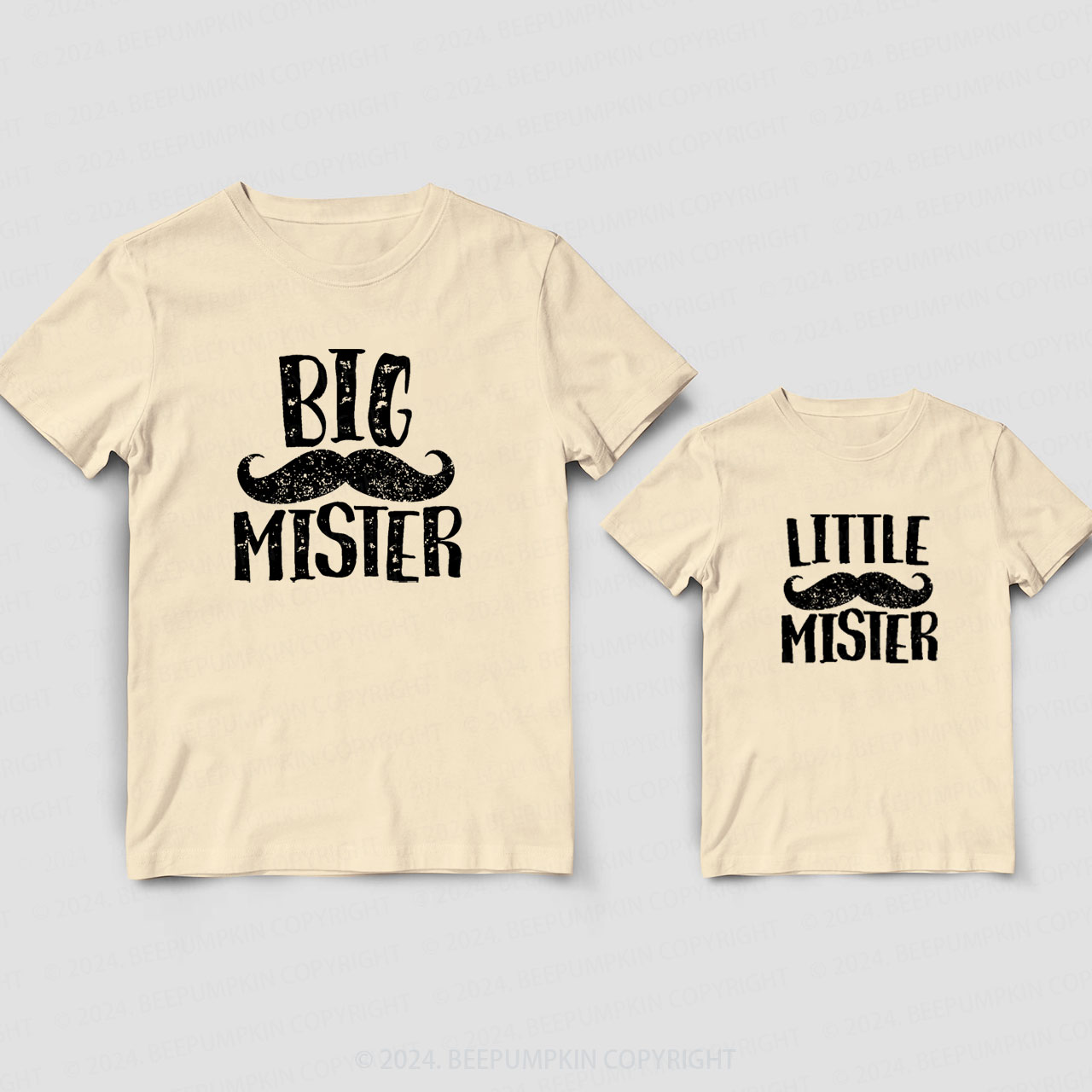 Popular Mustache Big Mister Daddy And Me Matching Shirt