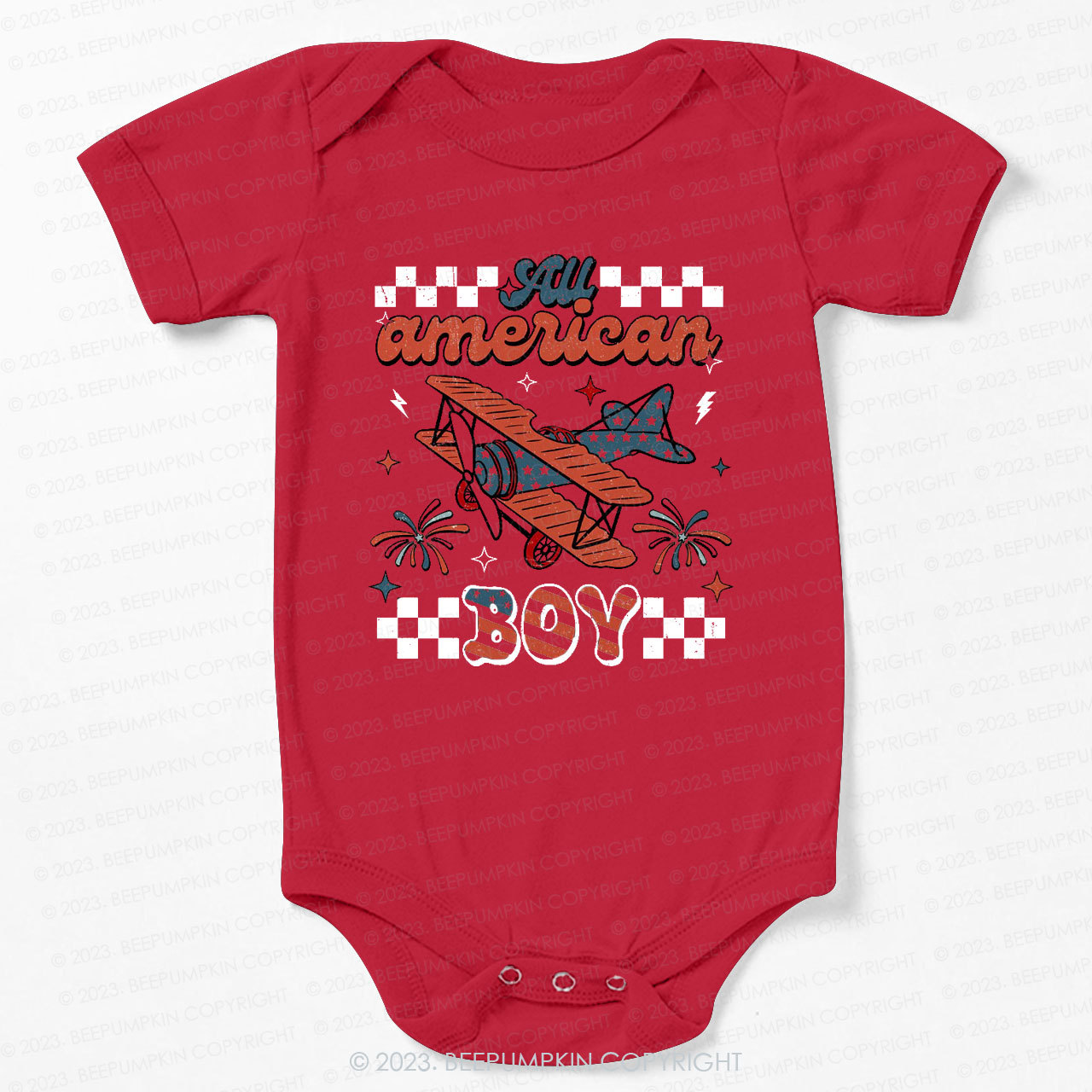 Alligator Gingham Bodysuit For Baby  Sale-Beepumpkin™