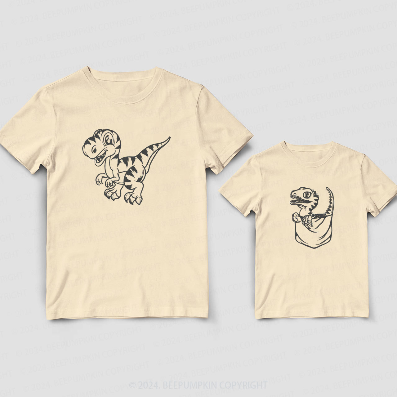 Tyrannosaurus Daddy And Me Matching Shirt