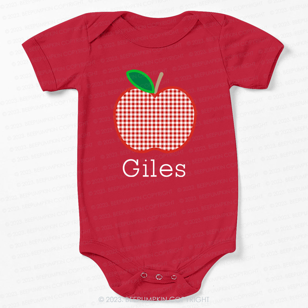 Personalized Apple Bodysuit For Baby 