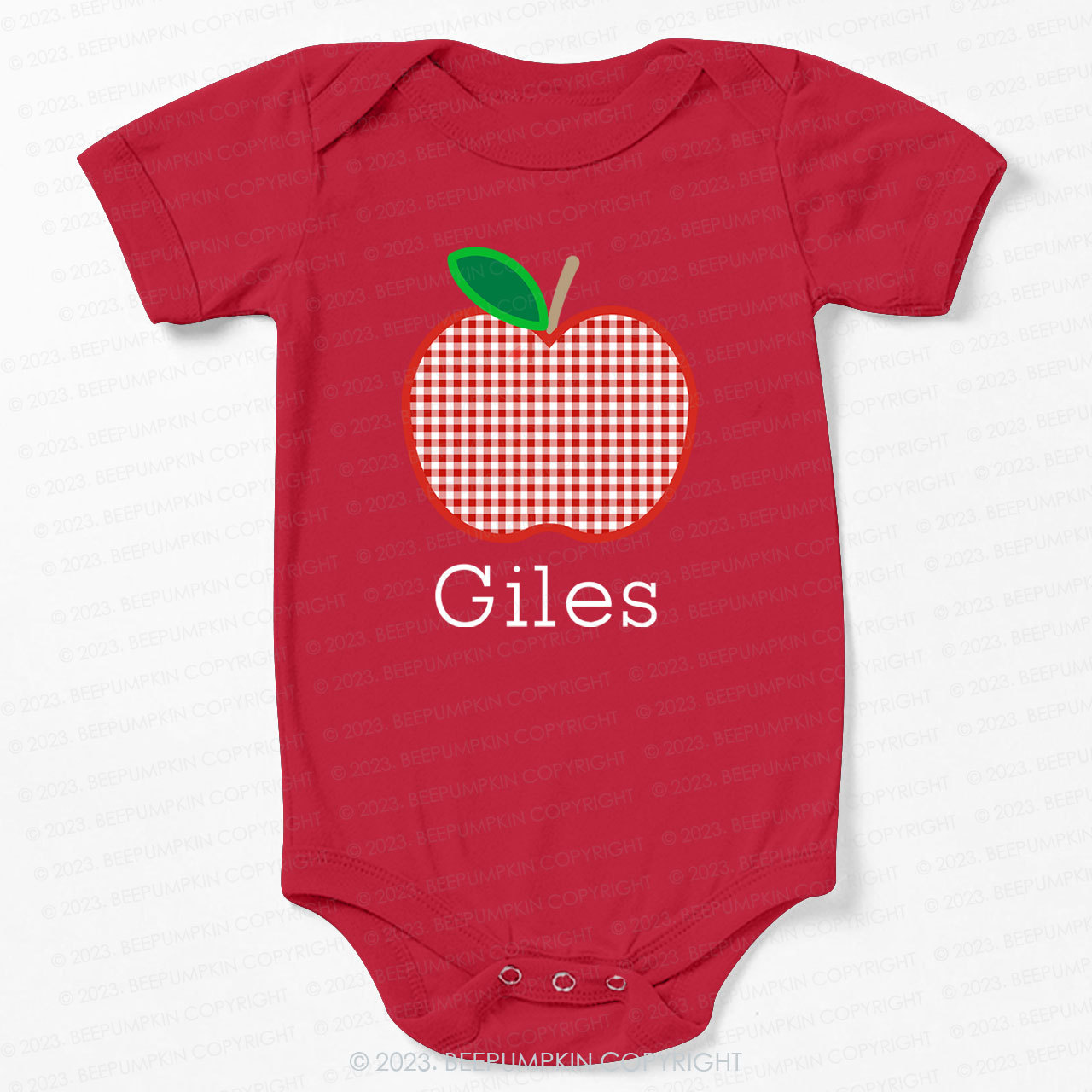 Personalized Apple Bodysuit For Baby 