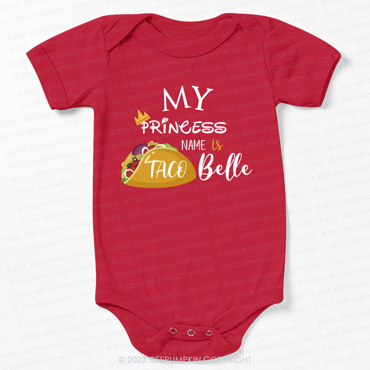 My Princess's Name Bodysuit For Baby 
