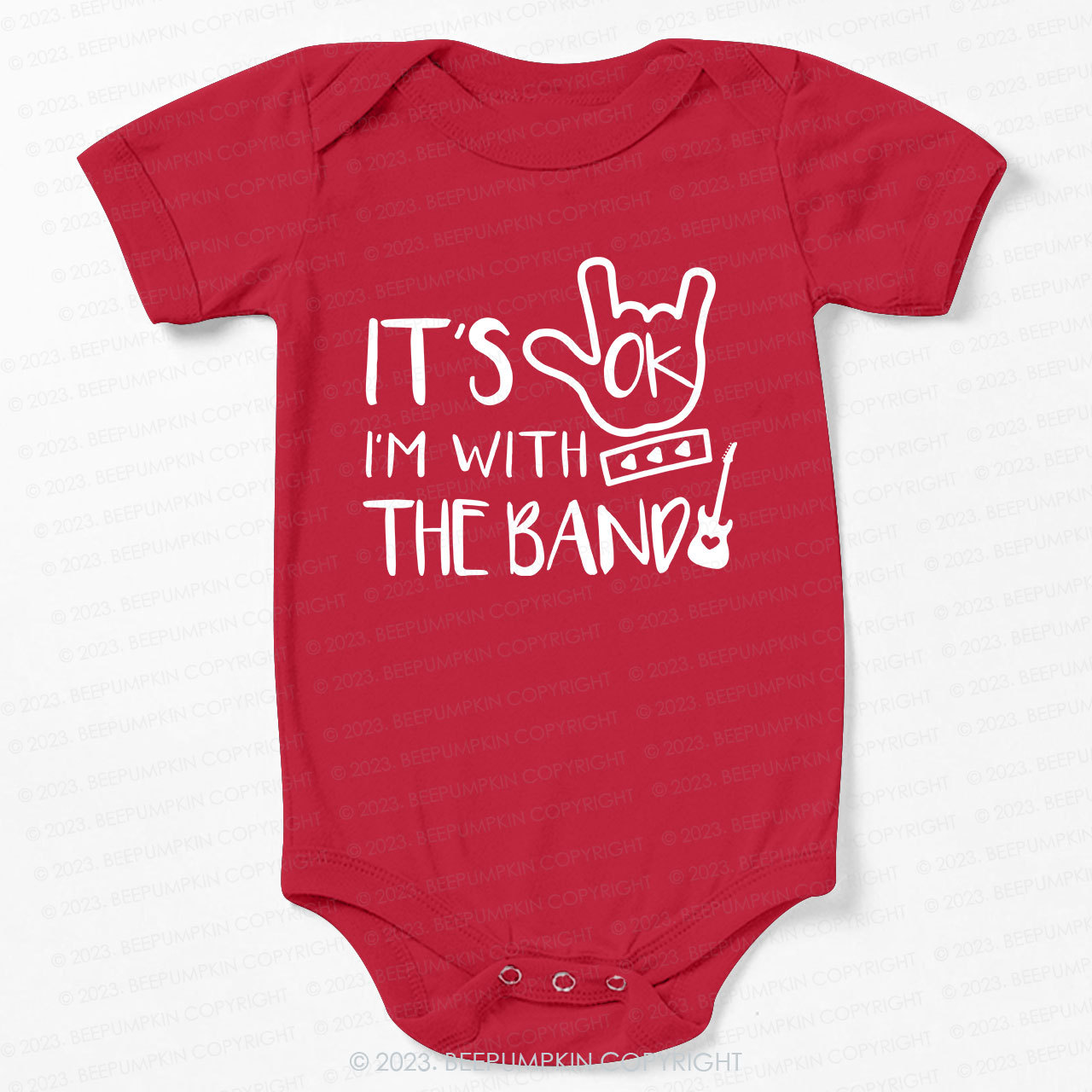 It's OK I'm with the Band Bodysuit For Baby 8