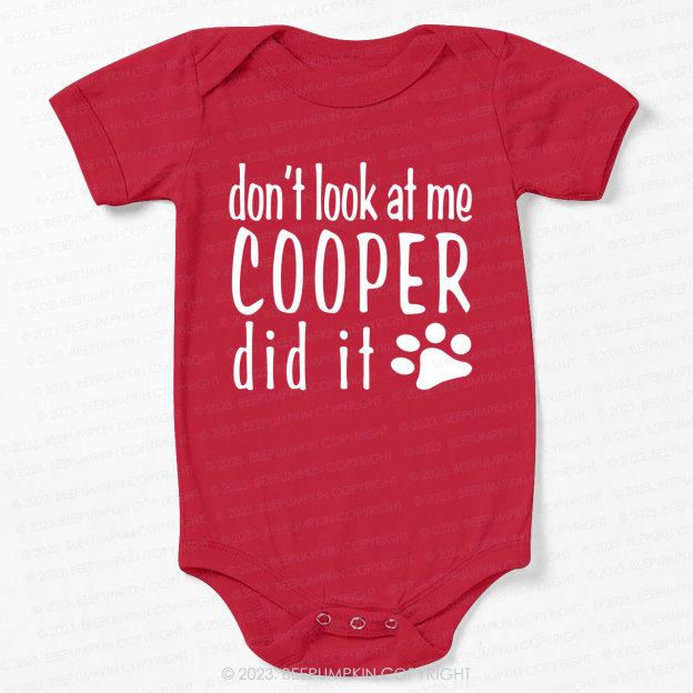 Personalized Don’t Look At Me Baby Bodysuit For Baby 