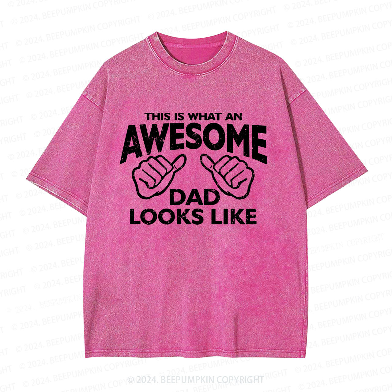 Awesome Dad This Is What An Dad Looks Like Dad Washed T-Shirts 