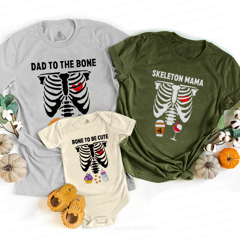 Bone Element Halloween Group Family Matching Shirts