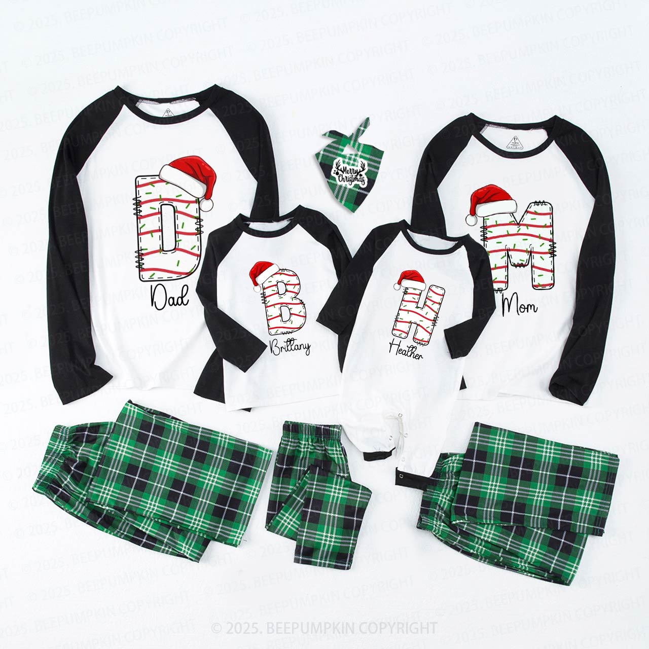 Personalized Candy Letters Name Family Matching Pajamas
