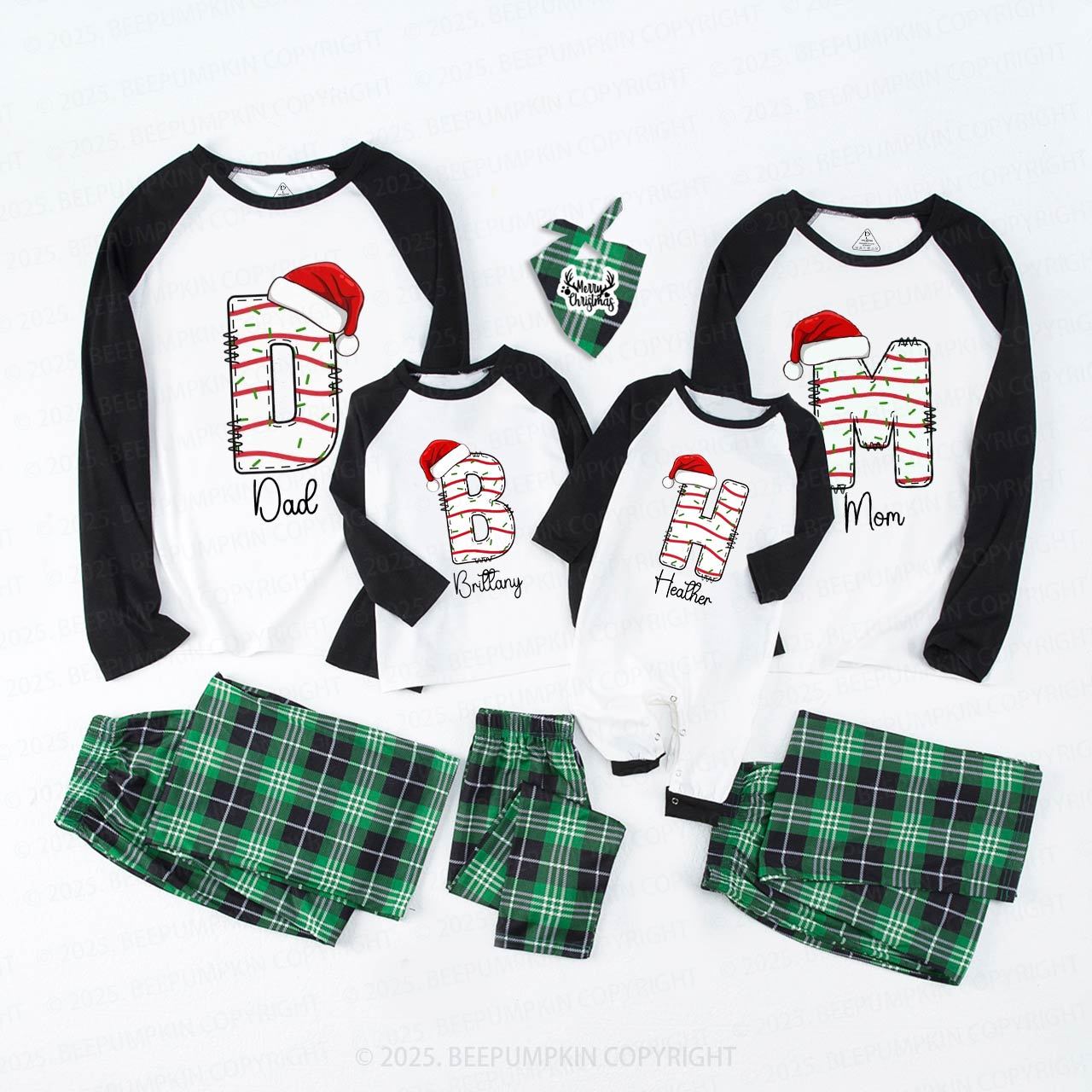 Personalized Candy Letters Name Family Matching Pajamas