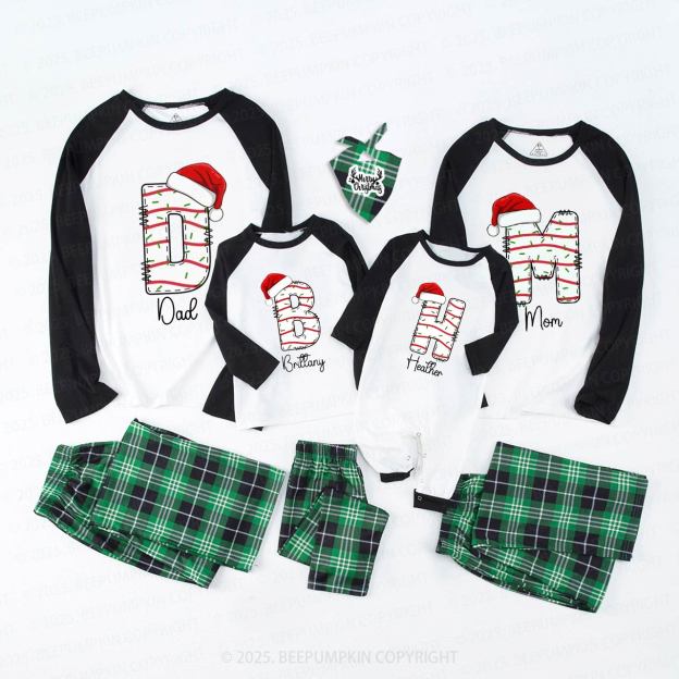 Personalized Candy Letters Name Family Matching Pajamas