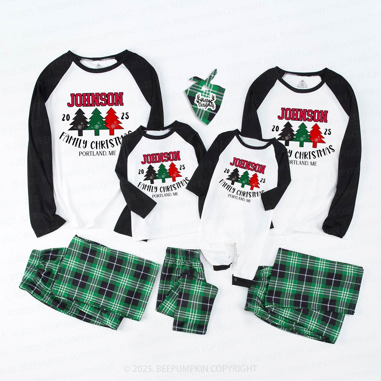 Personalized Christmas Tree Family Matching Pajamas