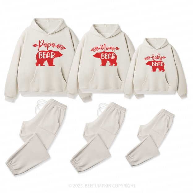 Personalized Bear Family Matching Hoodie Set