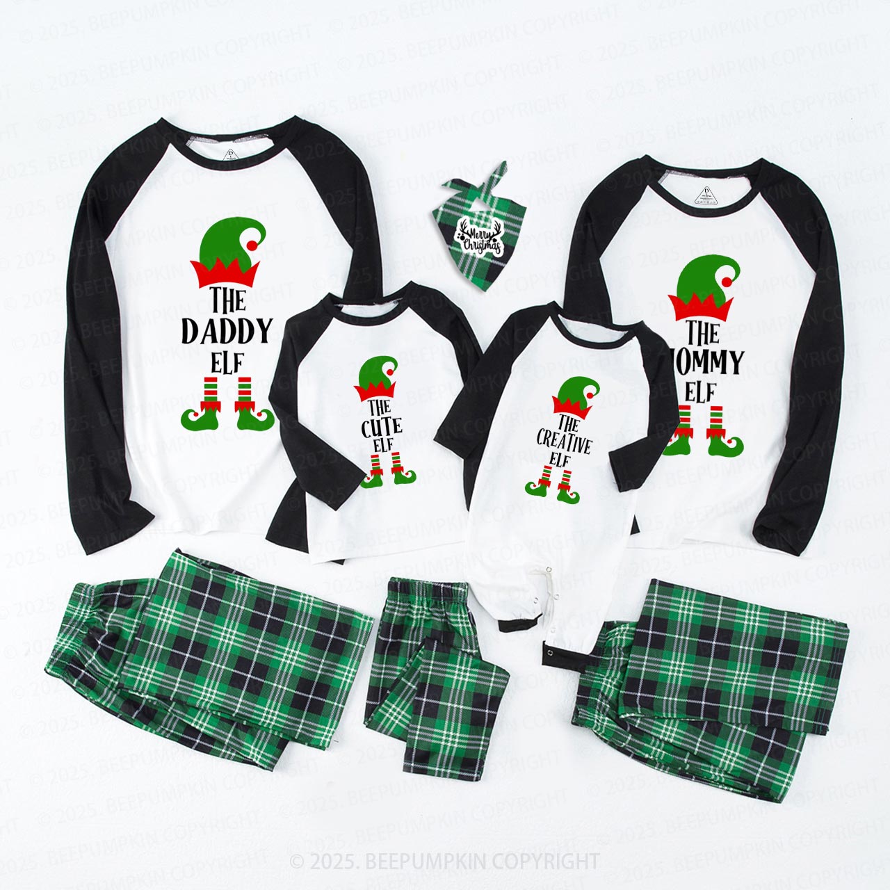 Personalized Christmas The Elf Family Matching Pajamas