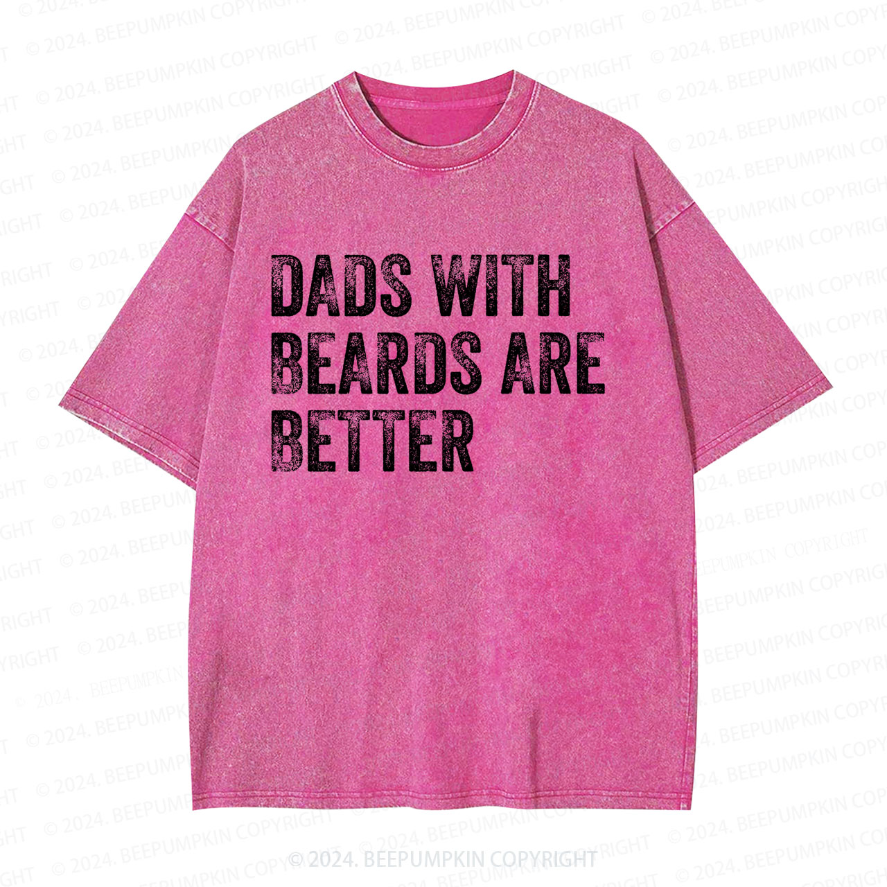 Dads With Beards Are Better Dad Washed T-Shirts Dad Washed T-Shirts 
