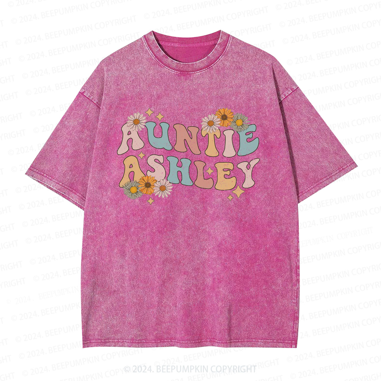 Personalized Auntie Gift Aunt Washed T-Shirts 