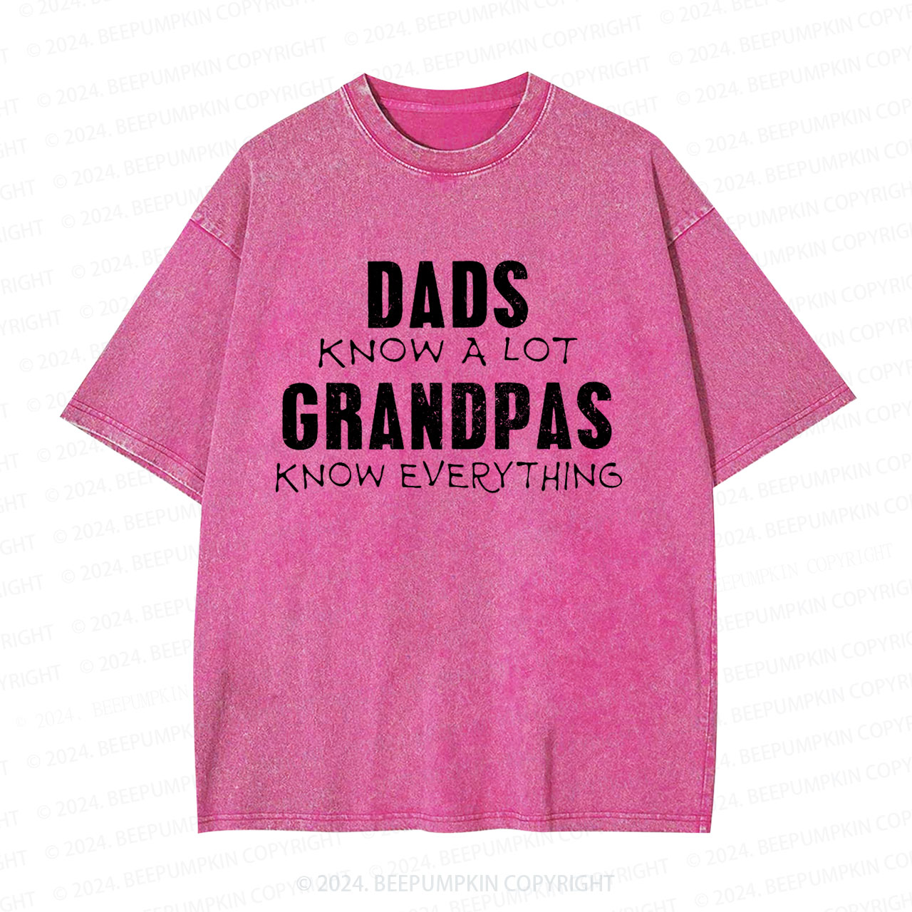 Dad Know A Lot Grandpa Dad Washed T-Shirts 
