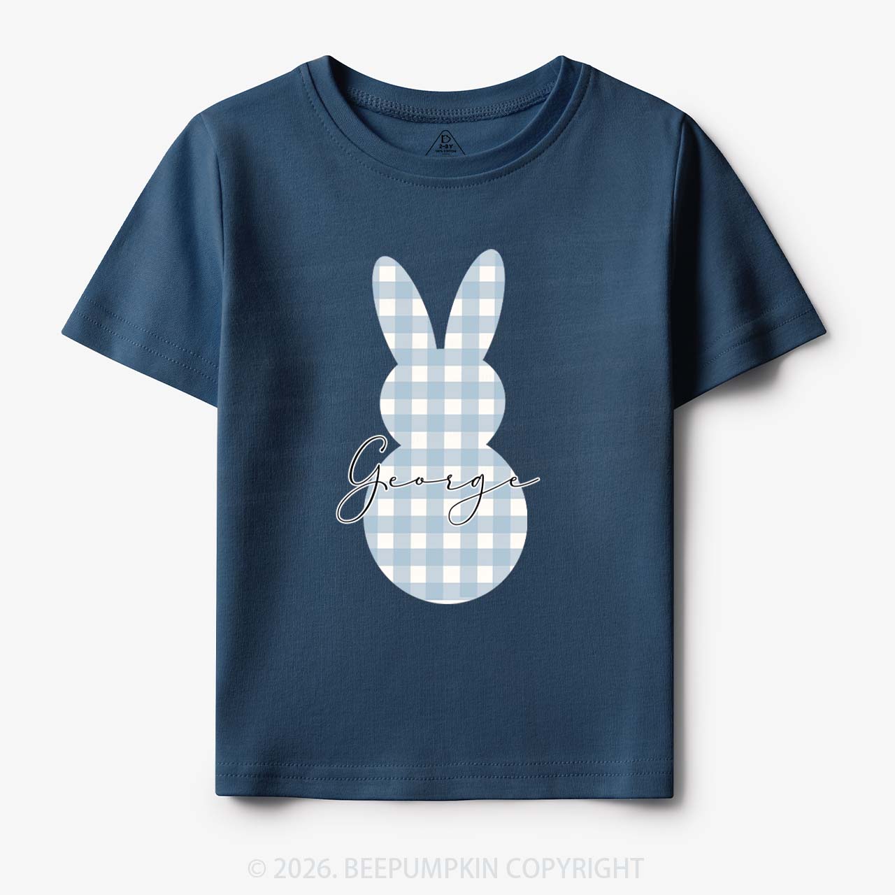 Personalised Easter Petit Gingham Bunny Toddler&Kid's Tees