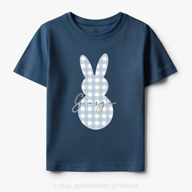 Personalised Easter Petit Gingham Bunny Toddler&Kid's Tees