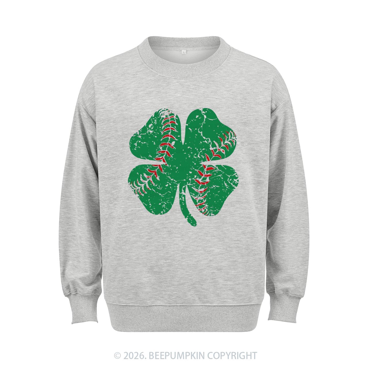 Baseball Shamrock St Patrick's Day Aldult Sweatshirt