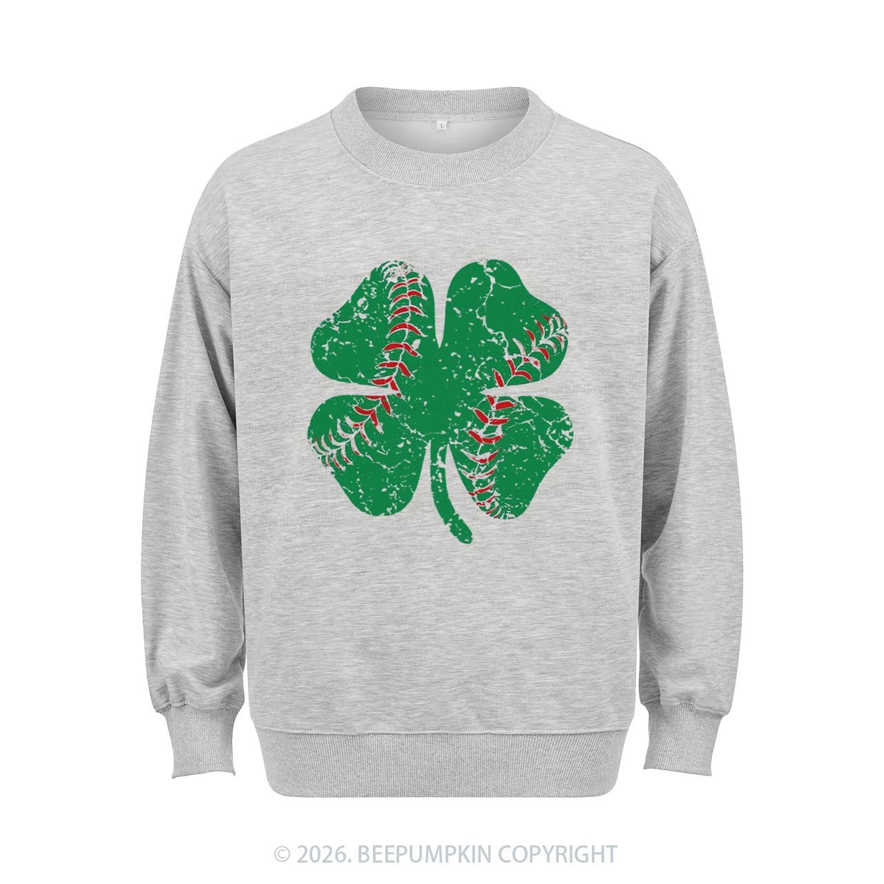 Baseball Shamrock St Patrick's Day Aldult Sweatshirt