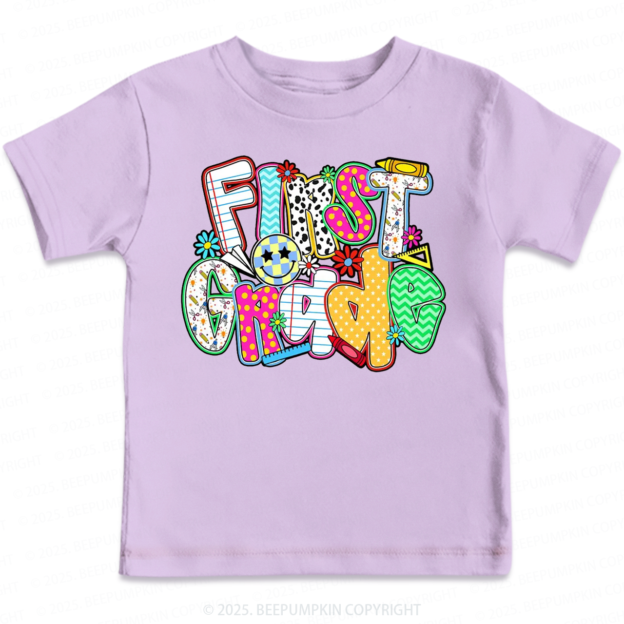 Personalized Colorful Grade Toddler&Kid's Tees Beepumpkin 