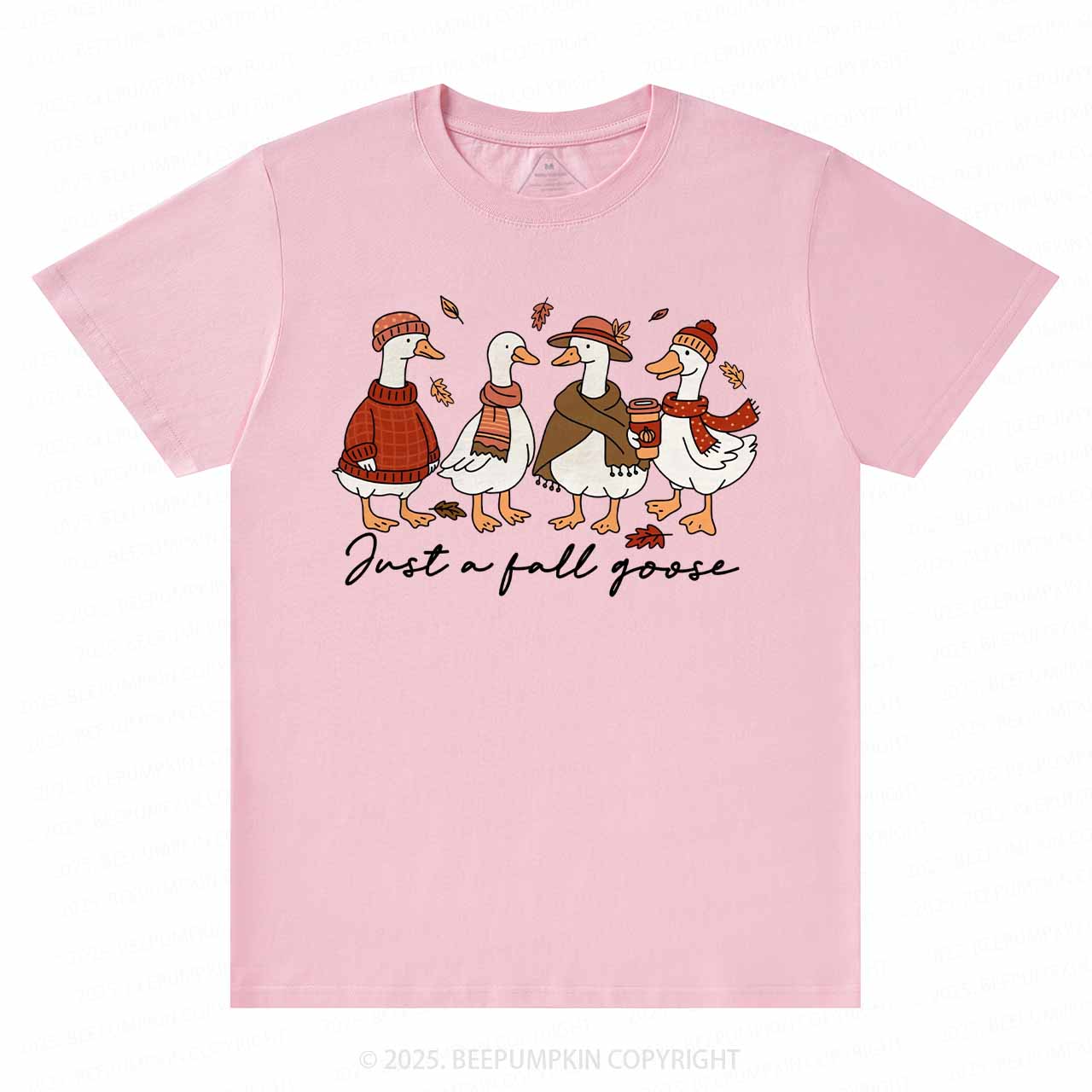 Funny Cozy Goose Fall T-Shirts Beepumpkin 