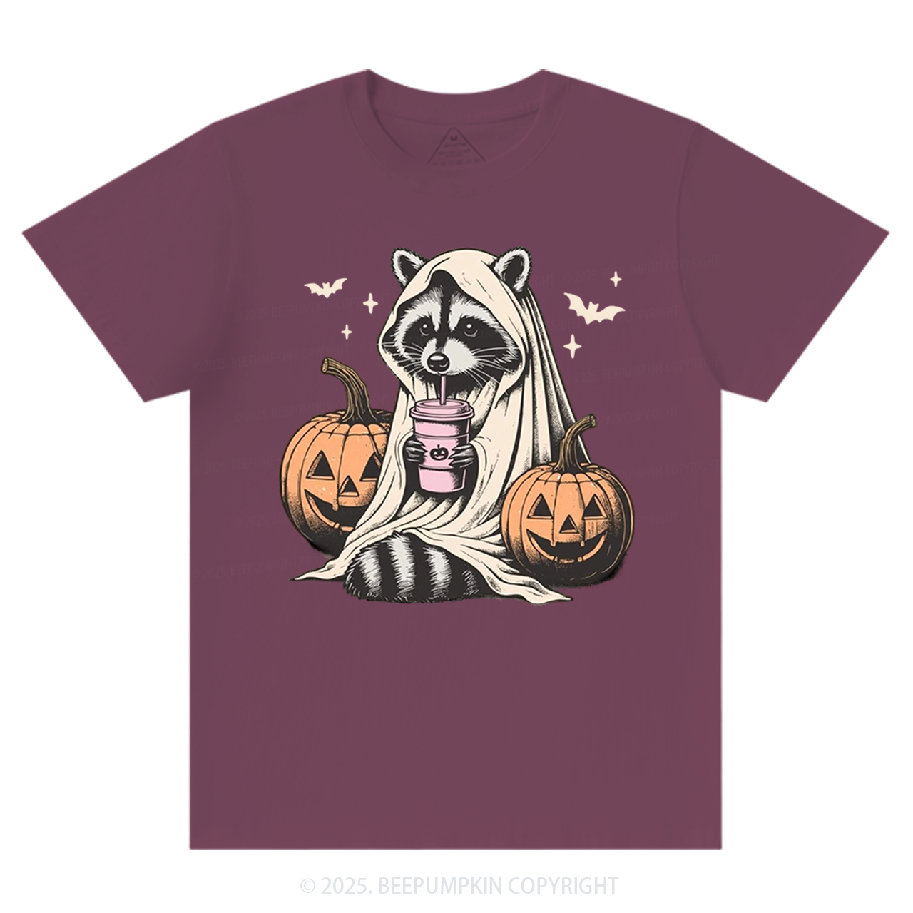 Cute Raccoon Ghost T-Shirts Beepumpkin