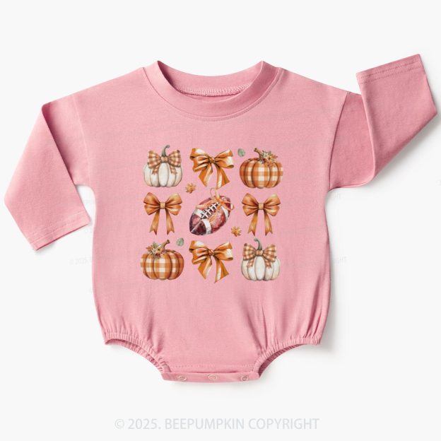 Football Season Baby Bubble Romper Beepumpkin