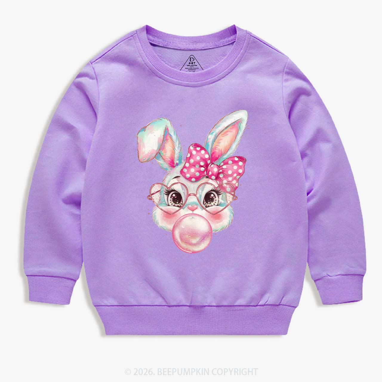 Sassy Bunny Bubble Kid's Sweatshirt