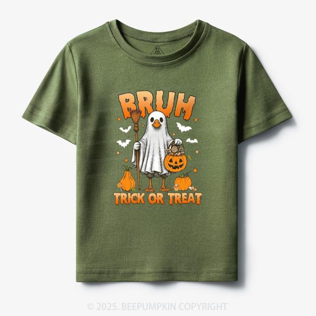 Boo Ghost Goose Bruh Toddler&Kid's Tees Beepumpkin