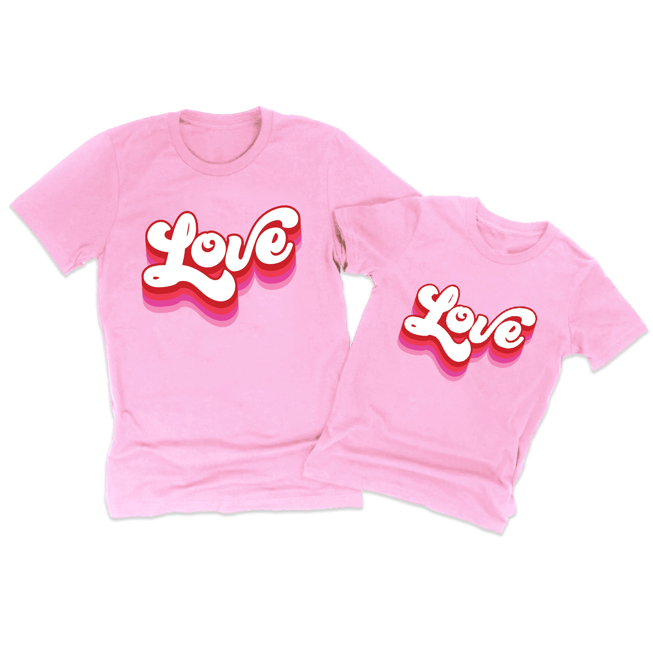 Retro Love Valentine Day Matching Shirts