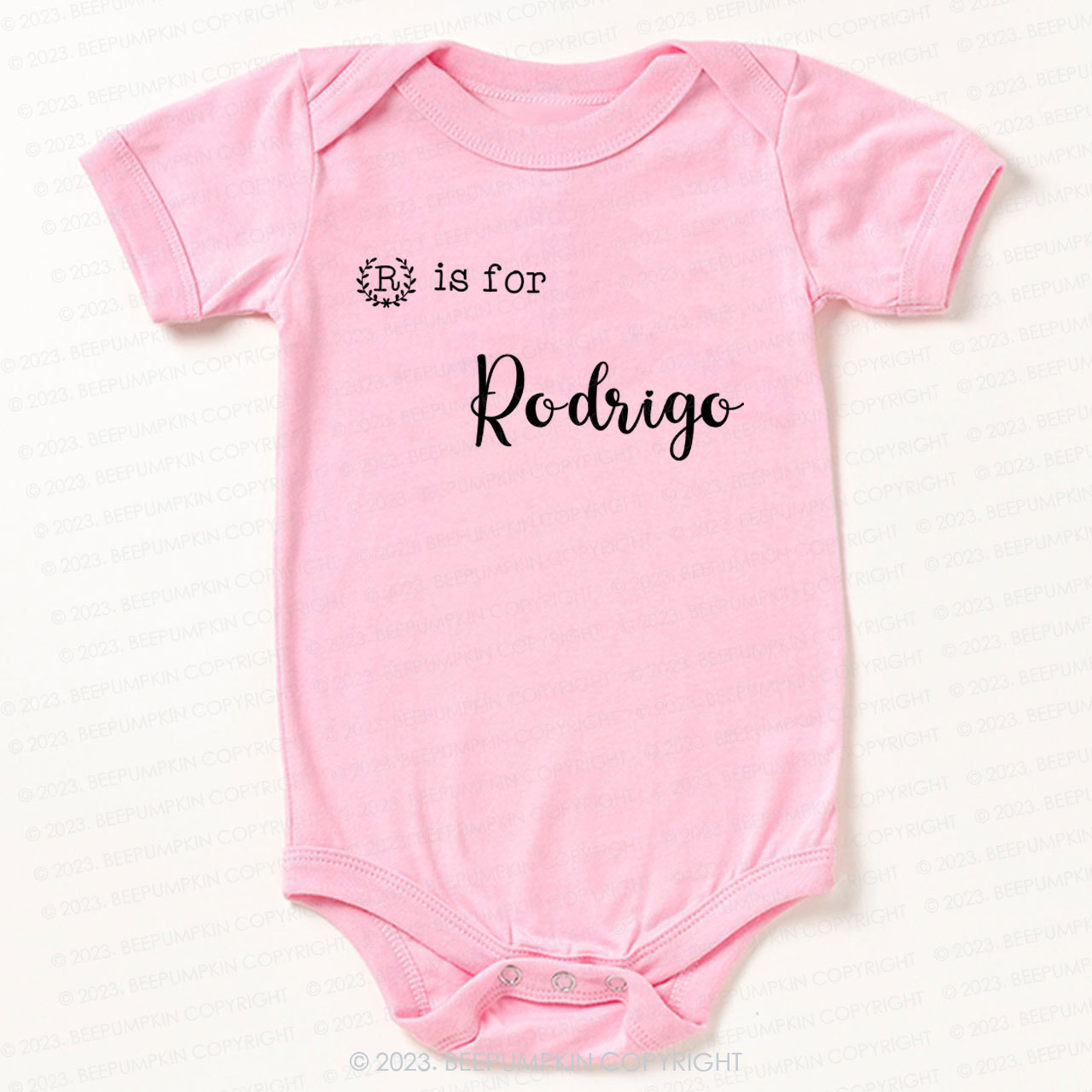 Personalized Letter Is For Bodysuit For Baby 