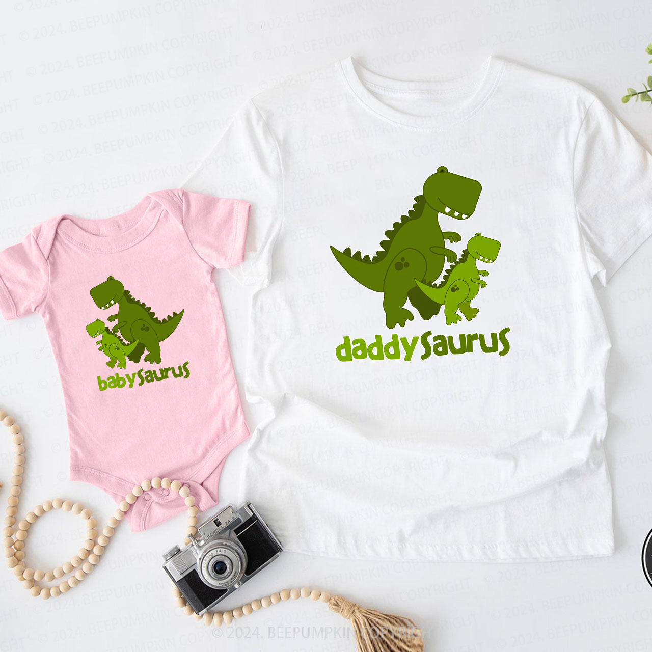 Saurus Gift Daddy And Me Matching Shirt