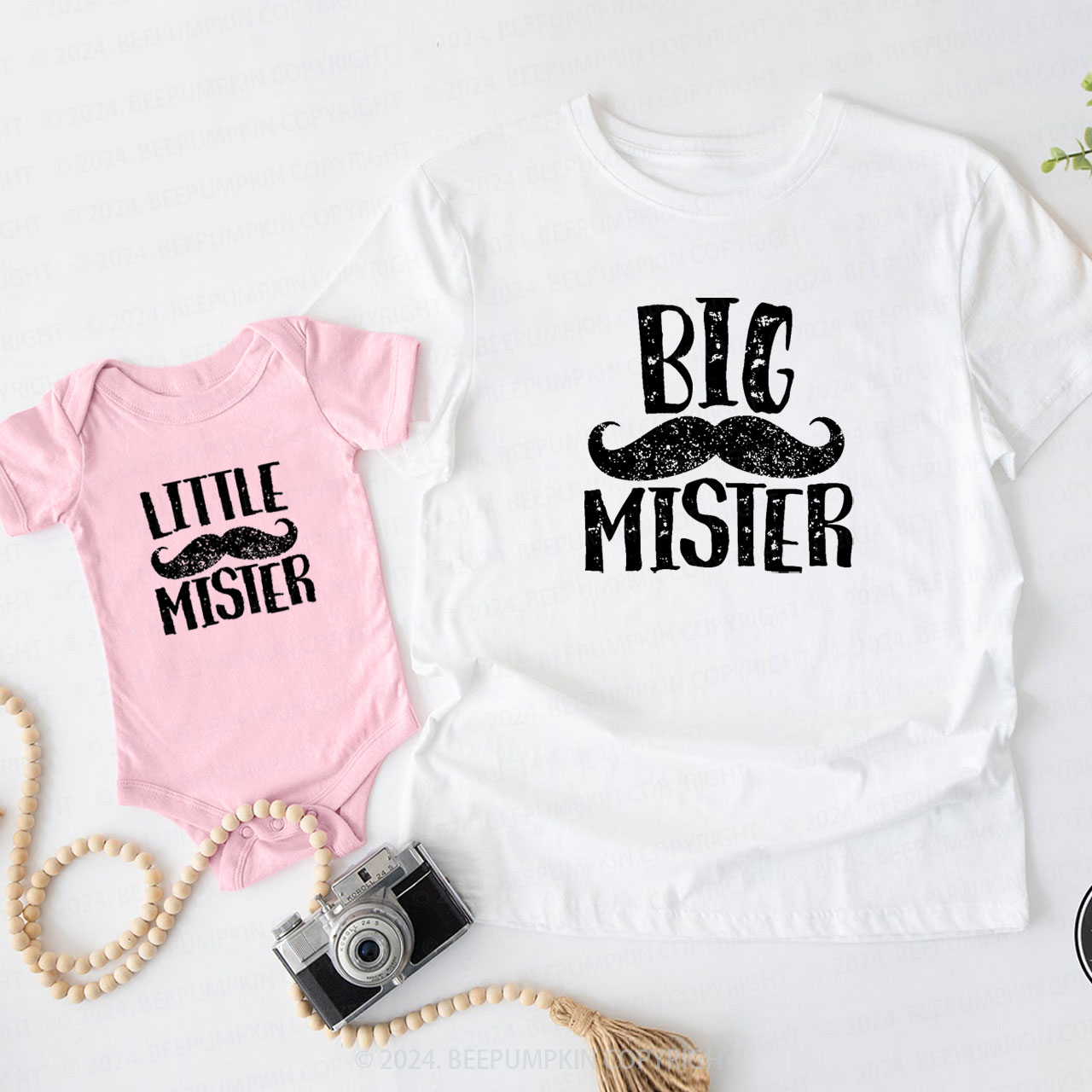 Popular Mustache Big Mister Daddy And Me Matching Shirt