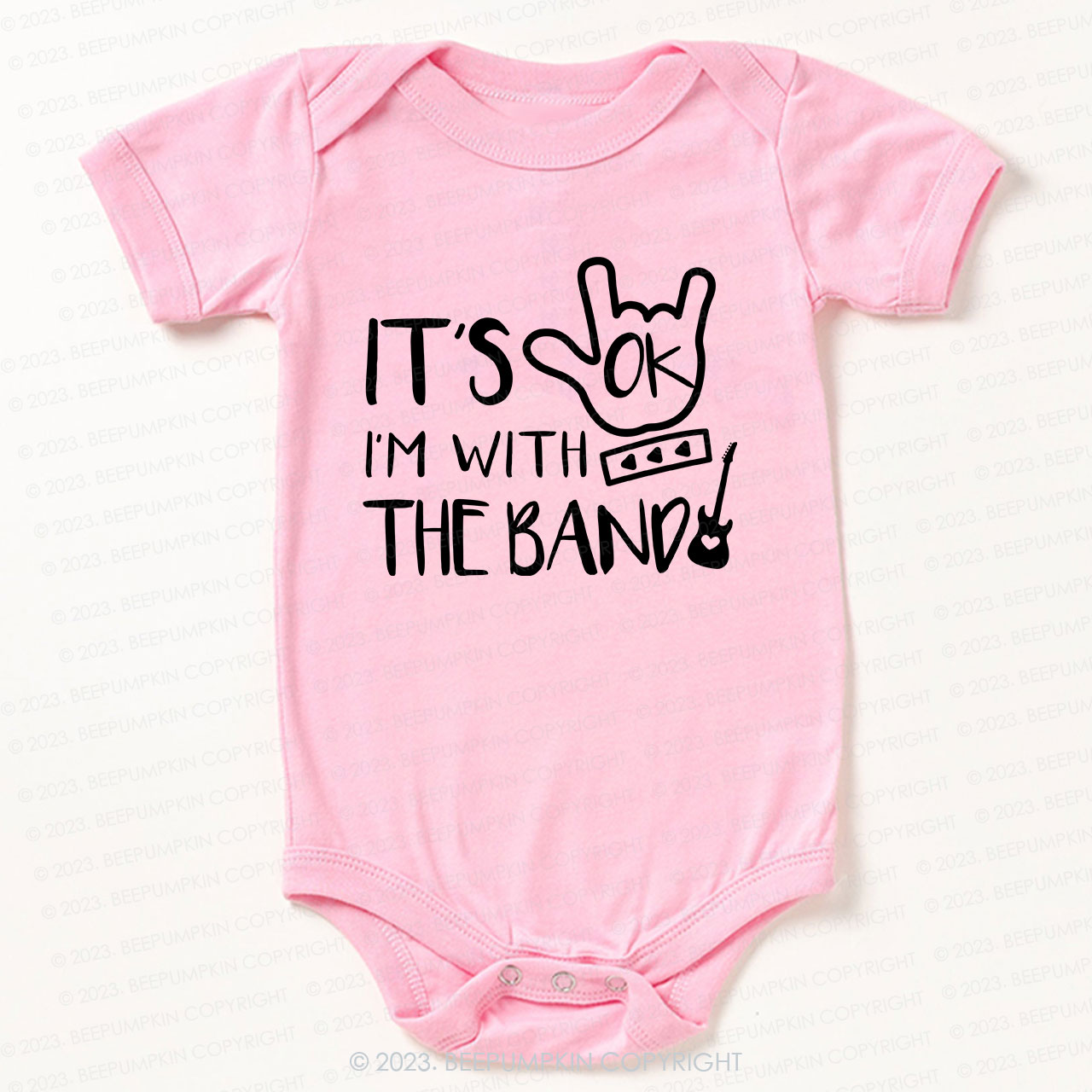 It's OK I'm with the Band Bodysuit For Baby 8